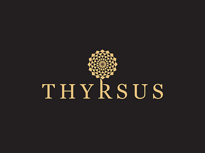 Thyrsus Perfume Logo Design acorn god gold brand branding identity creative idea inspiration illustration black simple logo designer logo logos icon logotype typography font natural leaf eco perfume minimal subtle symbol modern monogram ui ux web