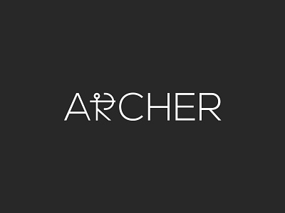 Archer Wordmark archer branding business creative idea identity logo logotype minimal modern sports typography wordmark