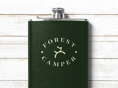 Forest Camper Logo brand branding identity forest deer animal animals logos logo design designer modern minimal subtle ideas symbol icon inspiration campfire travel tour trip