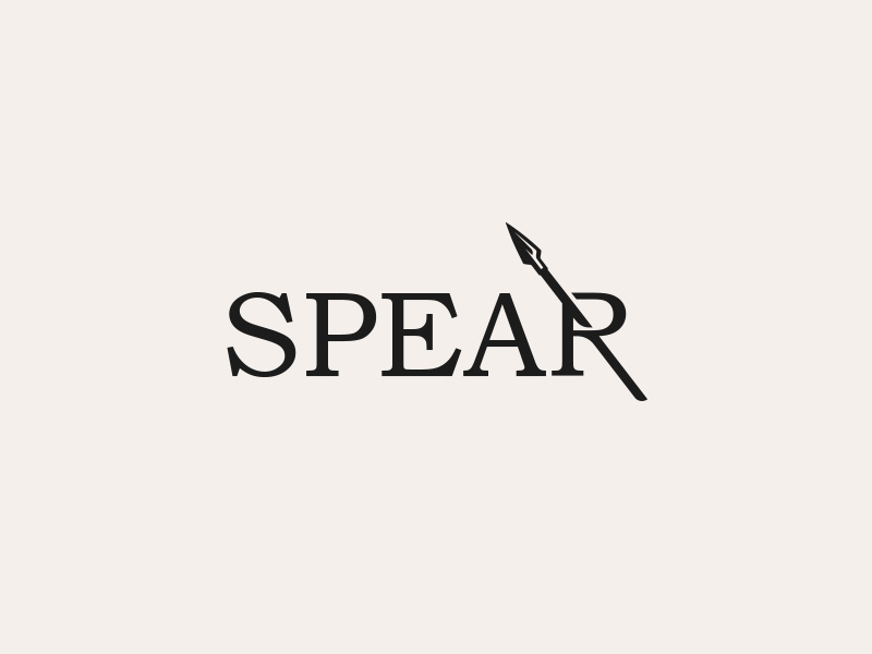 Spear Wordmark brand branding identity christmas holidays type modern minimal subtle logotype logo design idea clever smart
