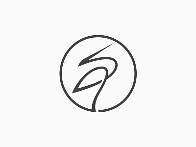 Crane Bird Logo bird crane simple clean black brand branding identity brands logo designer graphic design logo symbol icon logos modern minimal fashion luxury