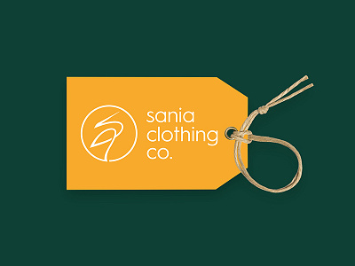 Sania Clothing Co. Logo Design bird crane animal mark brand identity branding brands fashion style clothing modern logo icon symbol logomark minimal subtle amazing creative
