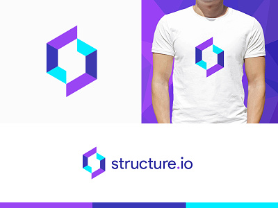 Structure.io Logo Design app ui ux colors brand branding identity creative idea inspiration design logo designer logos amazing logo symbol mark icon logotype type typography modern minimal s lettermark