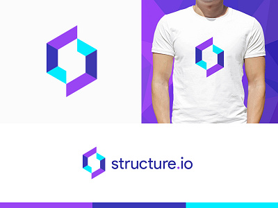 Structure.io Logo Design app ui ux colors brand branding identity creative idea inspiration design logo designer logos amazing logo symbol mark icon logotype type typography modern minimal s lettermark