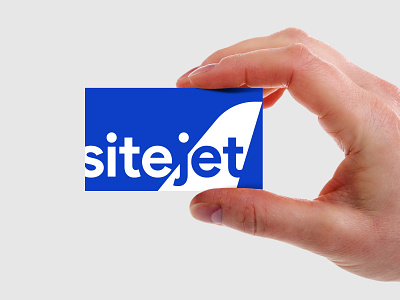 Sitejet Logo brand branding identity business card design cards lettermark wordmark logos logo icon symbol mark logotype blue type typography mobile app application ios negative space modern clean subtle clever ideas creative website ui ux