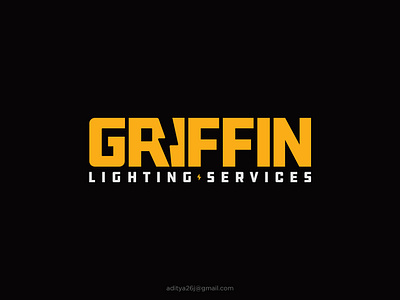 Griffin Lighting Services Logo Design bolt power energy electric brand branding identity designer creative best top awesome lighting graphic designer logo icon wordmark logotype