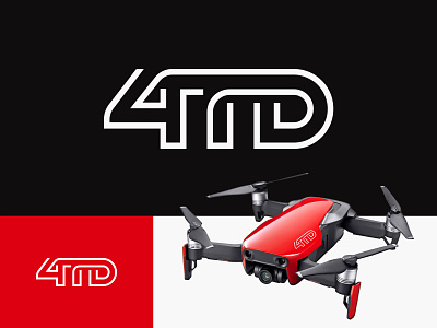 4TD - Drone Logo Design branding drones technology machine flying symbol drone illustration logo icon logos logobranding logodesigner logogrid logodesign brand logotype camera wordmark monogram logomark flight programming grids ai robotics robots identity top modern mark typography