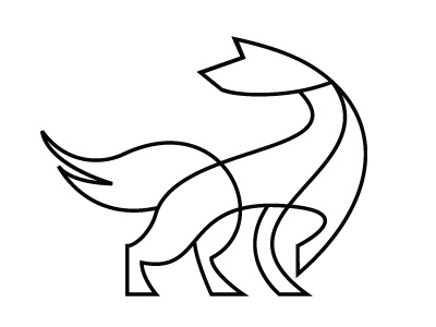 Fox Logo elegant fox life line art minimalist modern simple sophisticated tail wild