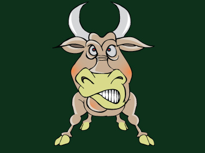 Bull Cartoon Logo action angry animal bold buffalo bull cartoon funny red eye