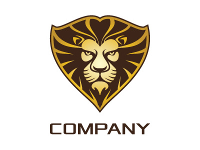 Lion Shield Logo animal cat guard king lion lion king protection shield stone