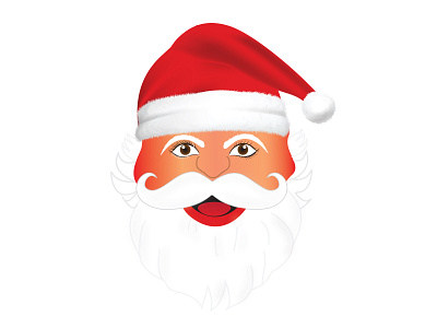 santa beard cap eyes moustache red santa tounge