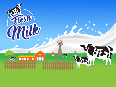 freshmilk cow cows farm fresh grass milk tress