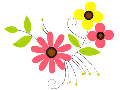 Flowers bud design flower illustration leaves stem vector