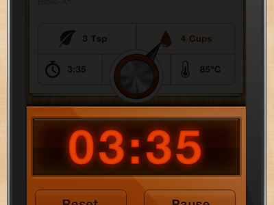 Tea for iOS UI 4 clock countdown design ios iphone tea timer ui