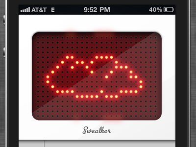 iOS App Concept cloud ios iphone pixel screen