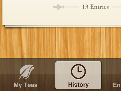 Possible iOS Tab Bar app design ios iphone leaf steep tab bar tabbar tea teaapp