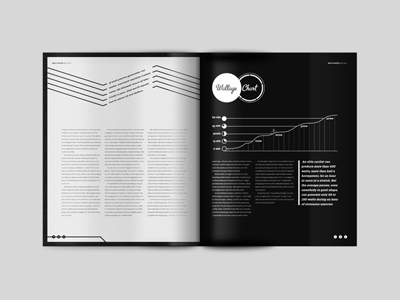 Magazine Spread 3 of 3 chart design graph grid layout magazine print spread typography