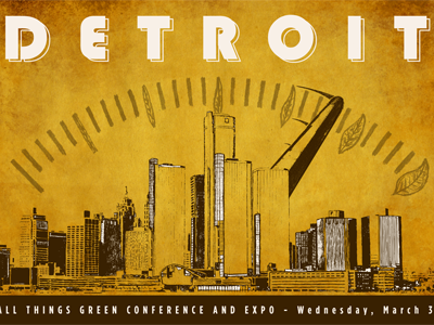 Final Detroit Poster design detroit drawn hand poster sketch skyline typography