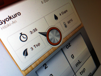 Tea for iOS UI design dial ios iphone picture retina shot tea teaapp ui
