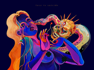 Love is Suicide by DusseB dusseb fine art illustration illustration art issue love lover suicide