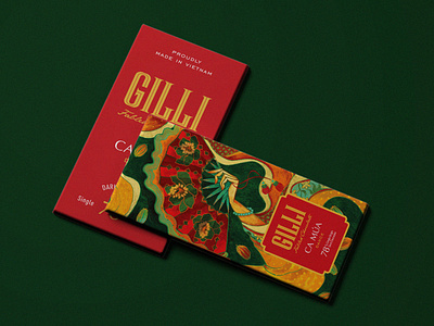 Gilli chocolate art branding design chocolate bar chocolate packaging colour and lines colour picker design illustration lover nguoidoitapbay packaging packagingdesign traditional