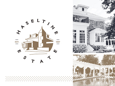 Haseltine Estate Logo + Brand Identity architectural logo building illustration wedding venue