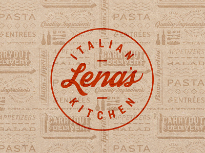 Lena's Branding italian restaurant manhattan restaurant branding vintage logo