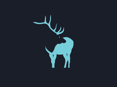 Elk antlers elk logo majestic negative space