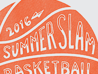 Summer Slam T-Shirt basketball hand lettering logo design shirt sports t shirt design
