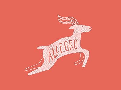 Allegro Hand Drawn haltone illustration kids tee shirt design