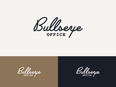 Bullseye Wordmark logo wordmark office script vintage
