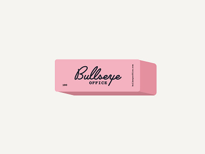 Bullseye Eraser branding eraser logo design pink pink pearl product script