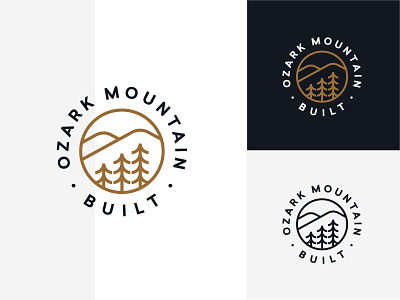 Ozark Mountain Built branson construction hills interior design logo missouri mountains ozarks springfield trees