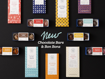 Chocolate Packaging bon bons boxes candy chocolate handdrawn packaging patterns textures
