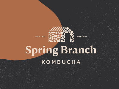 Spring Branch Kombucha beverage identity kombucha logo missouri rocks springfield