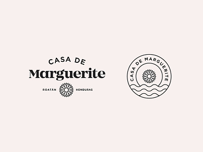 Casa De Marguerite brand daisy honduras hotel logo vacation rental