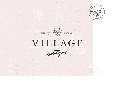 Village Boutique Rebrand boutique clothing foliage resale