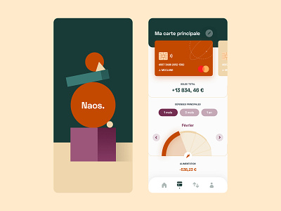 NAOS - Banking app app app design application bank bank app bank card banking bankingapp design graphic design illustration inspiration ios iphone logo mobile mobile app mobile design mobile ui naos