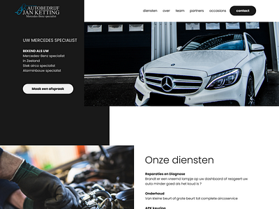 Freelance - Website homepage branding car home page landing page website