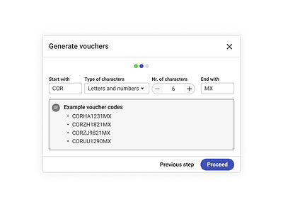 Maxxton - Generate randomized discount codes. app code combine design discount generate input modal random saas