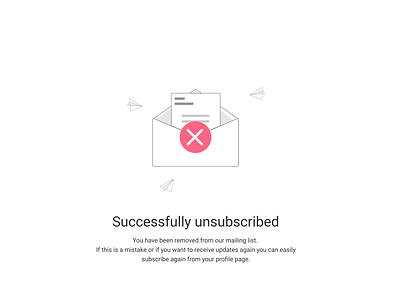 Maxxton - Confirm unsubscribe design email illustration mail page saas subscribe ui unsubscribe user flow
