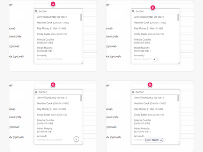 Maxxton - data select, signifier for more results