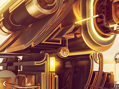 2014 Steampunk Poster 2014 3d c4d new poster steampunk type typography vray year