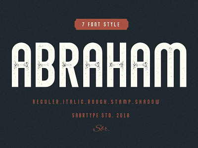 Abraham Font Family branding font font awesome fonts logotype packaging sans serif font type design typeface typography vintage font