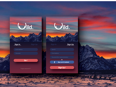 Wild - Sign in/Sign up 001 daily ui