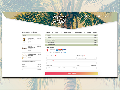 Welcome to the Jungle - Credit Card Checkout 002 daily ui