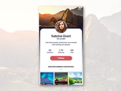 006 User Profile 006 daily ui