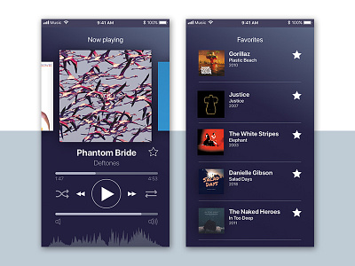 Music Player - Favourites 044 daily ui