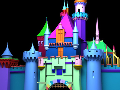 Sleeping Beauty Castle Render 14 3d animation architecture castle disney disneyland model sleeping beauty