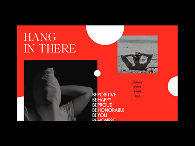 Layout exploration #8 circles concept concept design dual duality experiment exploration hang hang in there interface layout photography red typography ui ux webdesign